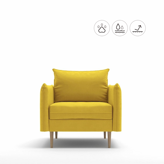 Кресло Мастерфабрик Оламайд Saga yellow ткань рогожка