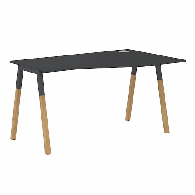 Стол Skyland FCT 1367(R) черный графит/антрацит-бук 1380х900х733 FORTA