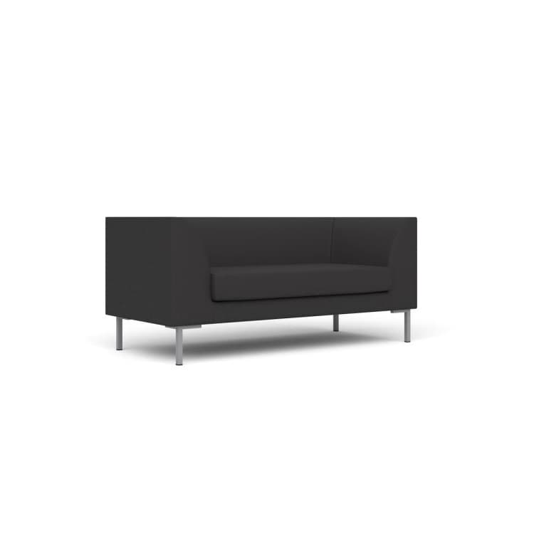 Диван 2-х местный Юнитекс СИЕСТА Si/2/C49 ткань Сахара / черная