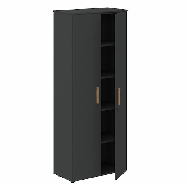 Шкаф с дверьми и топом Skyland FHC 80.1(Z) черный графит/черный графит 802х429х1983 FORTA