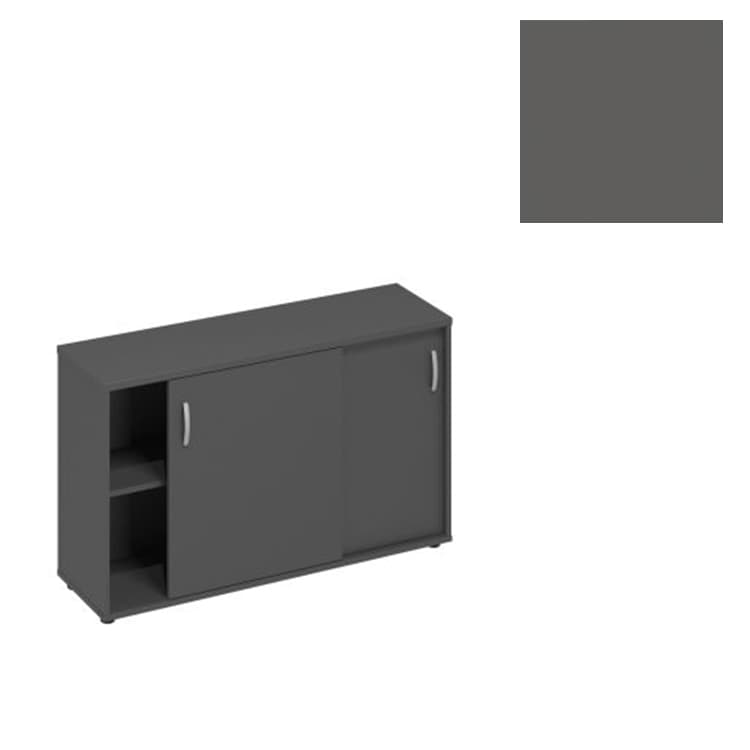 Шкаф-купе низкий (для 2-х столов 60) Юнитекс А4 (124.4x36.4x75.6) А4 330 АР антрацит премиум