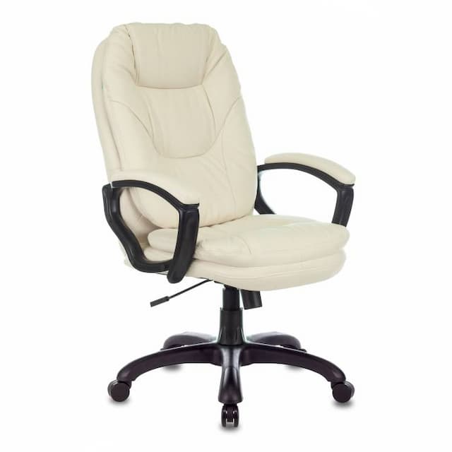 Кресло руководителя Бюрократ CH-868N слоновая кость OR-10 эко.кожа крестов. пластик