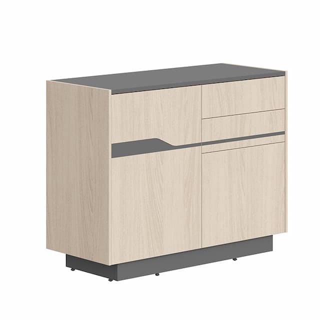 Тумба Skyland СФ-572102 дуб светлый/черный графит 1030х430х814 LINE