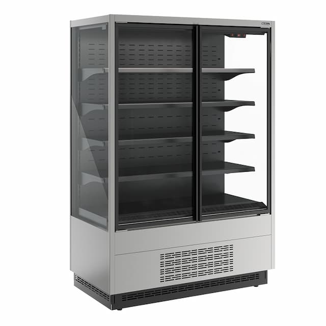 Витрина холодильная Carboma FC20-07 VV 1,3-1 (9006-9005) Cube 2 STANDARD фронт X1