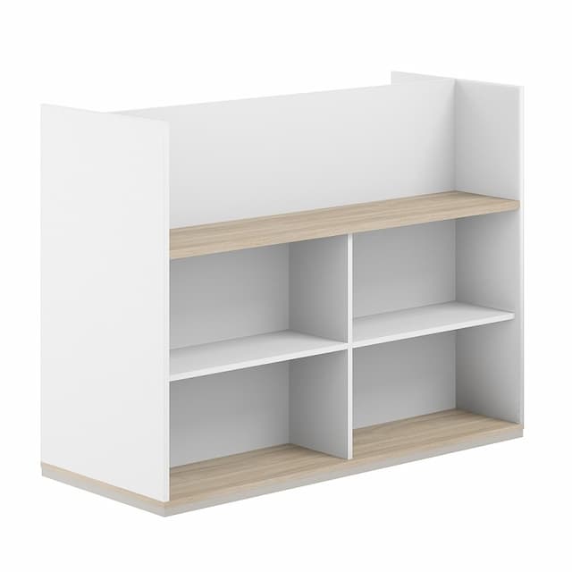 Стеллаж-комбо 1238 двухсторонний Norden Allegro AG.254.400.674.WH с экраном ЛДСП